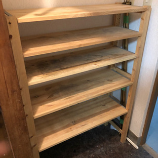 IKEAで購入したウッドラック※シューズラックに使ってました。差し上げます。の画像
