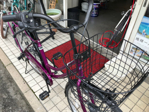 フル装備のママチャリ