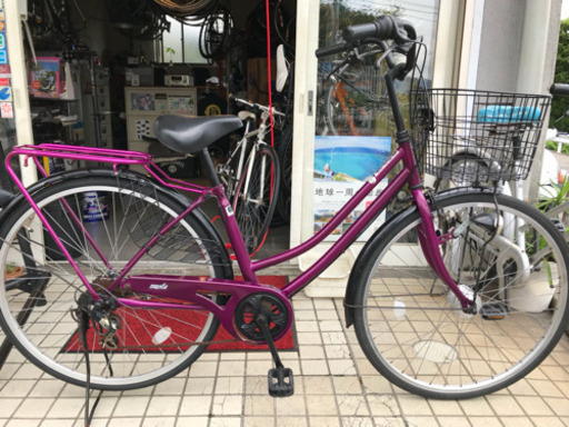 フル装備のママチャリ