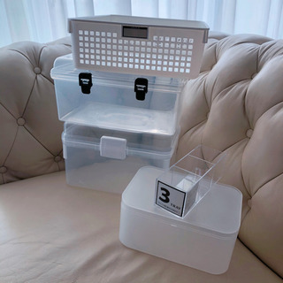 無印良品 メイクボックス・蓋付 ／ダイソー シューズボックス 等