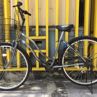《レンタサイクル店使用　自転車整備士整備済み！》⑲中古車　26インチ　シティサイクル　ブラック　外装6段変速付き⑤