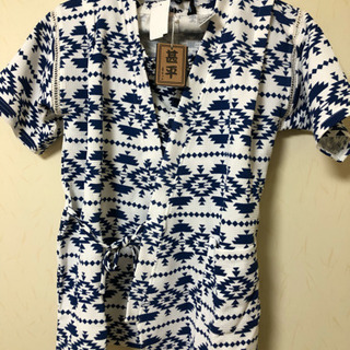 140新品甚平・白(上下セット)