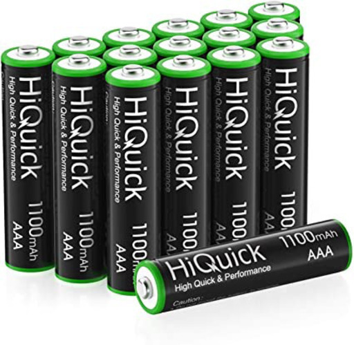 HiQuick 単4形充電池 充電式ニッケル水素電池高容量1100mAh