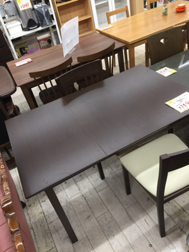 7/21東区和白  定価44,700  ダイニングテーブル3点セット  家族団らん  少人数にも 使いやすい 降りたたみ式テーブル