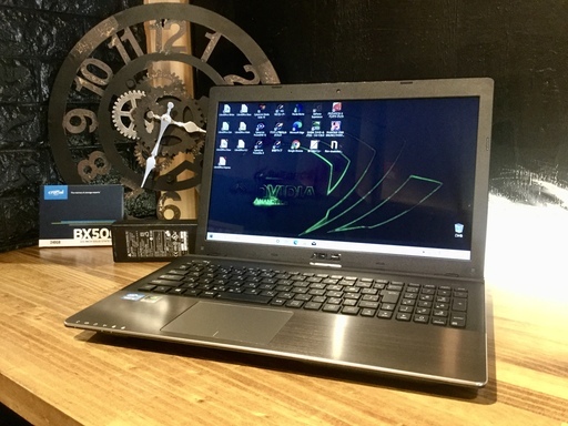 売約済み。ご覧頂きありがとうございました。NVIDIA搭載！一宮でWindows10　ASUS ゲーミングPC corei5 第３世代】一宮市のパソコン屋 Mr.Carnival（ミスカニ）です！パソコン修理・中古パソコンの販売、iPhone&iPad修理店【クレカ&PayPay使えます！】店頭在庫PCのご紹介です！受け渡しは店舗にて(^^)/【15.6インチ ノートパソコン ゲーミングノートPC 3rd i5/RAM8GB/新品SSD240GB】