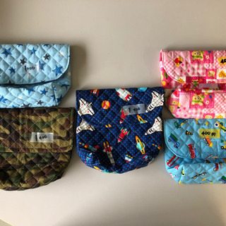 1個 100円 マジックテープ ポーチ お弁当入れ