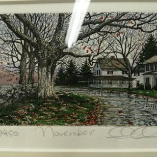 キャロルコレット Carol Collette 絵画 Summer Day Ⅱ 銅版画でキャロル・コレットが制作した風景画の絵「サマーデイ