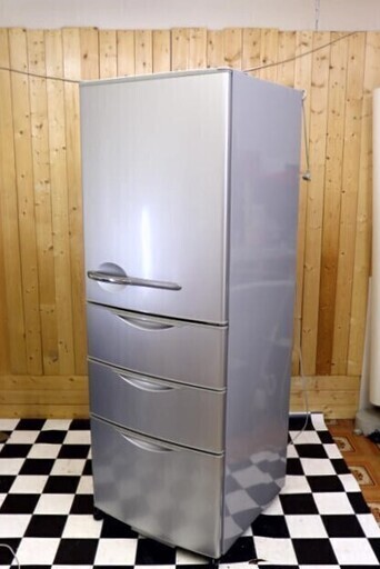 【岐阜市近隣自社便配達可能】SANYO SR-361R(S) 2009年製　355L　4ドア　シルバー　住まい　キッチン　ファミリー