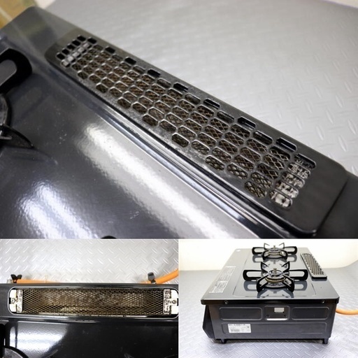 パロマ ガスコンロ IC-80BE7-1R 2014年製 LPガス専用 ブラック 右側 