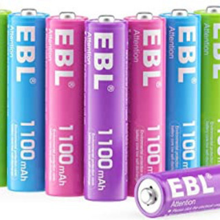 EBL 単4形充電池 カラフル充電式ニッケル水素電池1100mA...