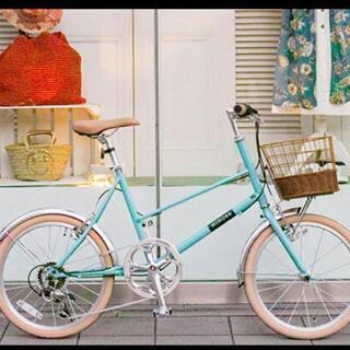自転車　ミニベロ　20インチ　カゴ付き