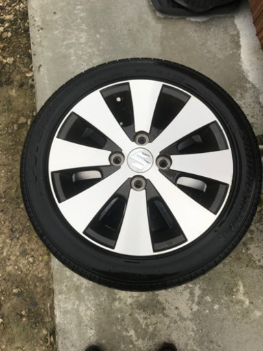 ラジアル 165/55R14　ワゴンＲステングレー　純正装備１４インチ　アルミ　ＢＳ ポテンザRE30　高級タイヤ