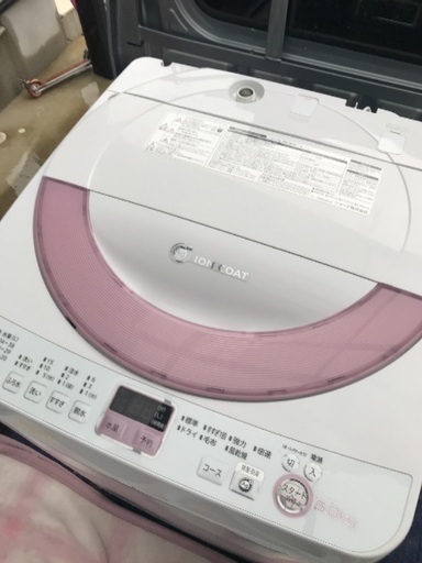 取引中2014年製シャープ全自動洗濯機容量6キロ千葉県内配送無料。設置無料。