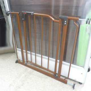 ベビーゲート クルーミー 75～90cm 高さ67cm ブラウン...