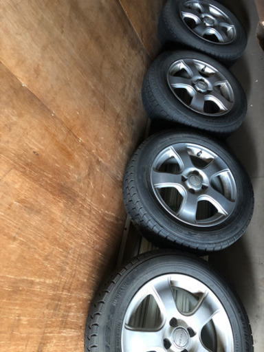 PCD100 4穴　bBなどのタイヤ、アルミホイールセット