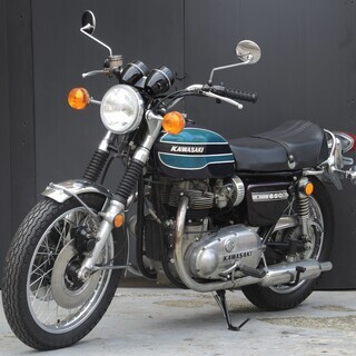 愛媛発★昭和名車 カワサキ 650RS W3 当時物美車 W650 走行距離14,517km =始動動画有= W1SA Z1 Z2 等 kawasaki旧車 お探しの方に♪ 現状渡の画像