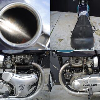 愛媛発★昭和名車 カワサキ 650RS W3 当時物美車 W650 走行距離14,517km =始動動画有= W1SA Z1 Z2 等 kawasaki旧車 お探しの方に♪ 現状渡の画像