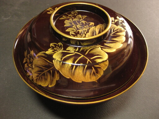 高級　沈金漆塗り菓子椀　5客