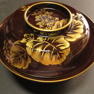 高級 沈金漆塗り菓子椀 5客