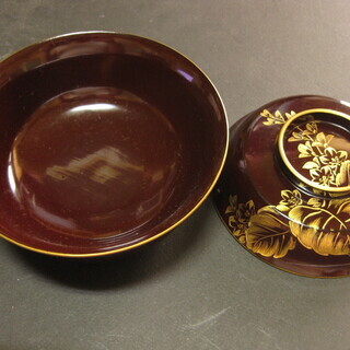 高級 沈金漆塗り菓子椀 5客