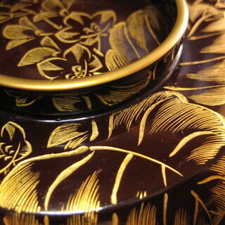 高級 沈金漆塗り菓子椀 5客