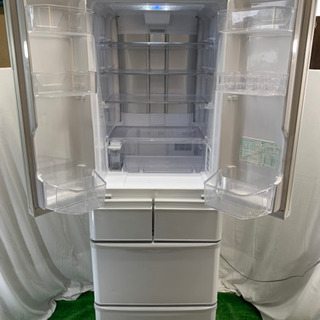 シャープ/SHARP 冷凍冷蔵庫 424L プラズマクラスター 6ドア クリア