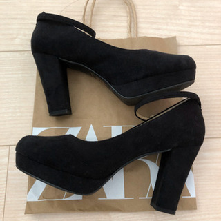 美品＊ESPERANZA パンプス ブラック ストラップ付の画像