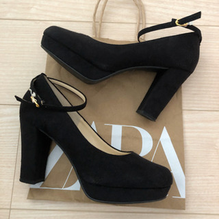 美品＊ESPERANZA パンプス ブラック ストラップ付の画像