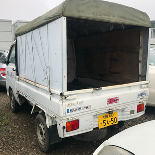 売却済み★車検たっぷり令和4年　ハイゼット　幌付き！　軽トラ　マニュアル　社外ハンドル　お仕事等にどうぞの画像