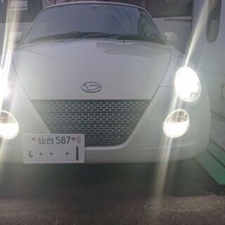 【オートローン可】コペン　D-SPORTスポーツECU 80psハイオク仕様　リモコン＆走行中オープン可　９インチブルーレイ対応ナビゲーション　の画像