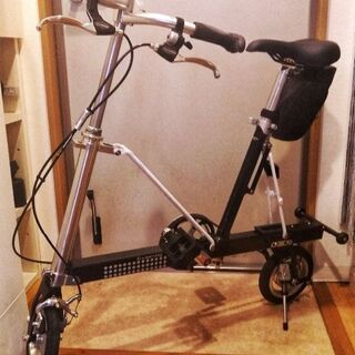 【美品】キャリーミー/ソリッドタイヤ/輪行袋、サドルバッグ付き