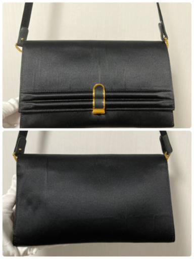 【処分価格】エルメス カクテル　ショルダーバッグ ブラック サテン