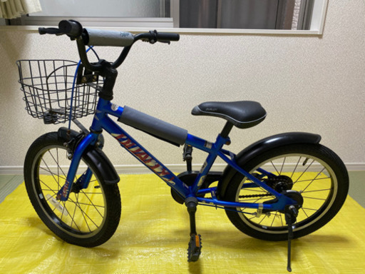 デューリー　18インチ　カゴ、補助輪付き　あさひBMXスタイル自転車　室外保管