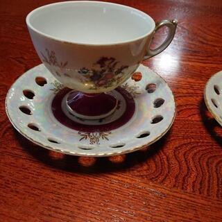 レトロなコーヒーカップ ペアの画像