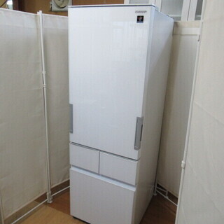 JKN1403/冷蔵庫/大型/4ドア/ホワイト/自動製氷/プラズマクラスター/右開き/左開き/どっちもドア/シャープ/SHARP/SJ-GT42D/美品/中古品/