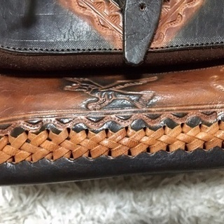 ペルー　マチュピチュ　革のリュック　オリジナルの画像