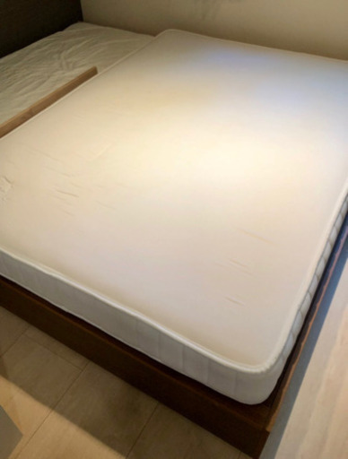 無印良品/ダブル/廃盤/収納ベッド/ウォールナット材