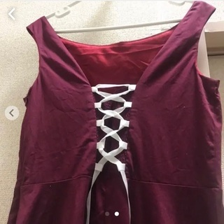 ワンピース ドレス ワインレッドの画像