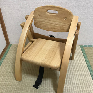 【商談中】大和屋　アーチ木製　ベビーチェア　ローチェア　お食事テーブルの画像