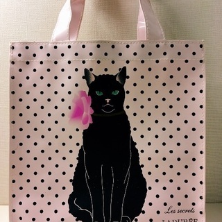 【Laduree 】ラデュレ/ビニールトートバッグ♬猫の画像