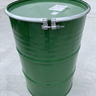 オープンドラム缶 蓋付き 緑 食品輸送品の為 美品 200L ド...