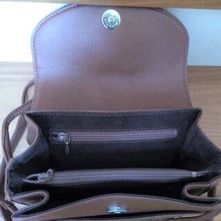 【中古ヴィンテージ】Klein Karoo製キャメル色オーストリッチショルダーバッグの画像