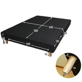 脚付マットレスベッド ダブルサイズの画像