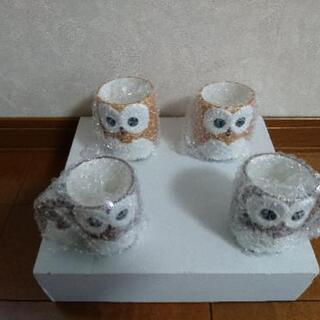 【新品】フクロウ ペア コップの画像