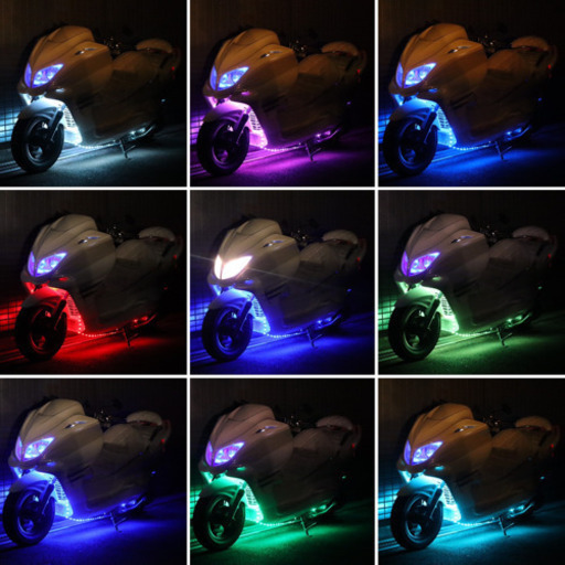 【YAMAHA マジェスティ250】ホワイトカラーフルカスタム！LEDレインボー