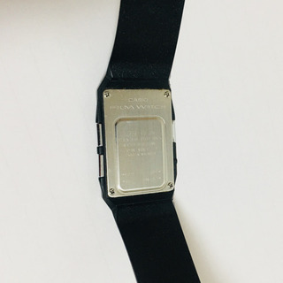 超希少　美品 SWATCH  スウォッチ CASIO カシオ ブラックラメ シリコンバンドの画像