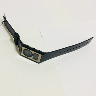 超希少　美品 SWATCH  スウォッチ CASIO カシオ ブラックラメ シリコンバンドの画像