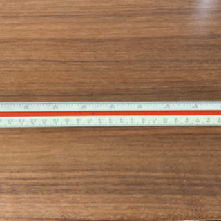 三角スケール　木製約30cm 中古品の画像