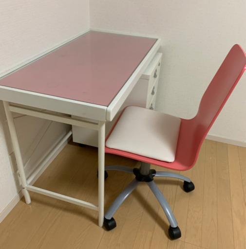 スチールデスク　引出し　チェア　セット