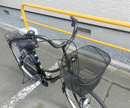 自転車 26インチ シティサイクル ママチャリ カゴ付き ブラック ☆ PayPay(ペイペイ)決済可能 ☆ 札幌市 北区 屯田